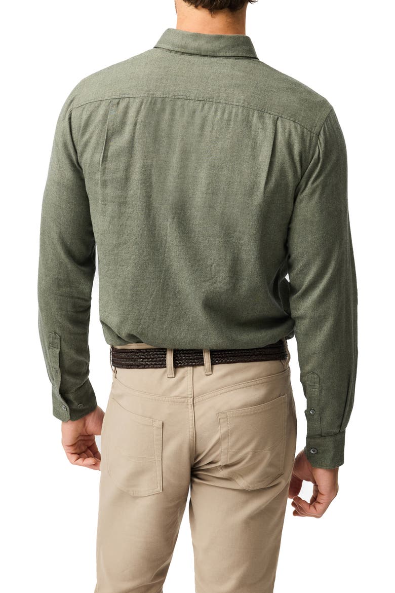 Barrhill Sports Fit Button-Down Shirt, Alternate, color, OLIVE