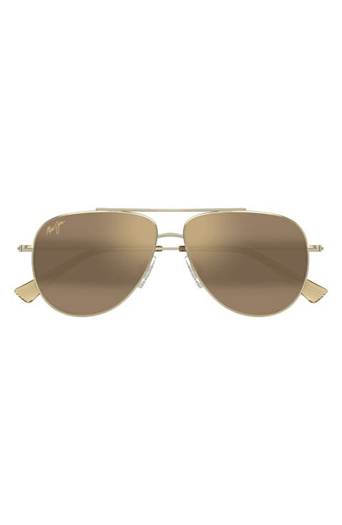 Hauloli XS 56mm Polarized Aviator Sunglasses