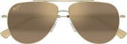 Maui Jim Hauloli XS 56mm Polarized Aviator Sunglasses