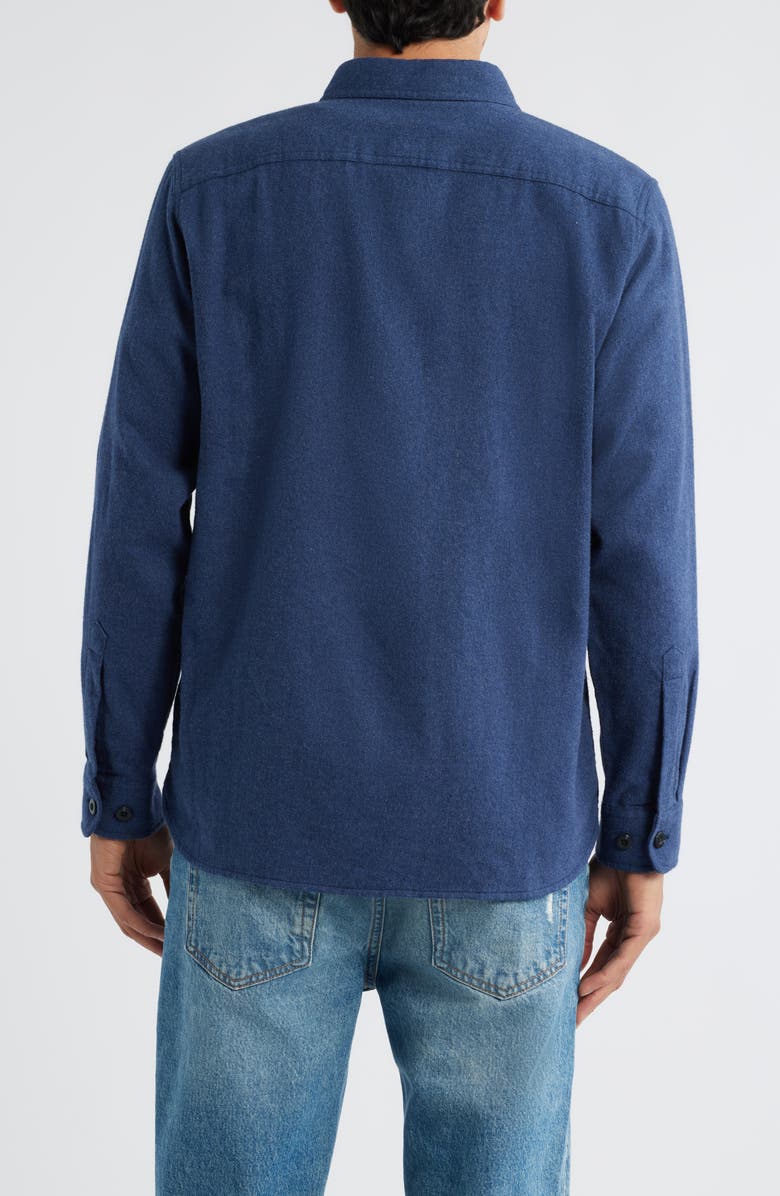 Pendleton Burnside Solid Flannel Button-Up Shirt, Alternate, color, Navy Heather