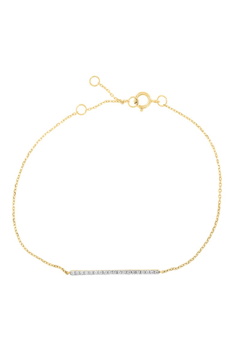 Diamond Bar Bracelet, Main, color, GOLD