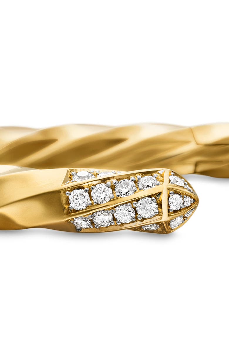 David Yurman Cable Edge<sup>®</sup> Bracelet in 18K Yellow Gold with Diamonds, 5.5mm, Alternate, color, 18K Gold Recycled