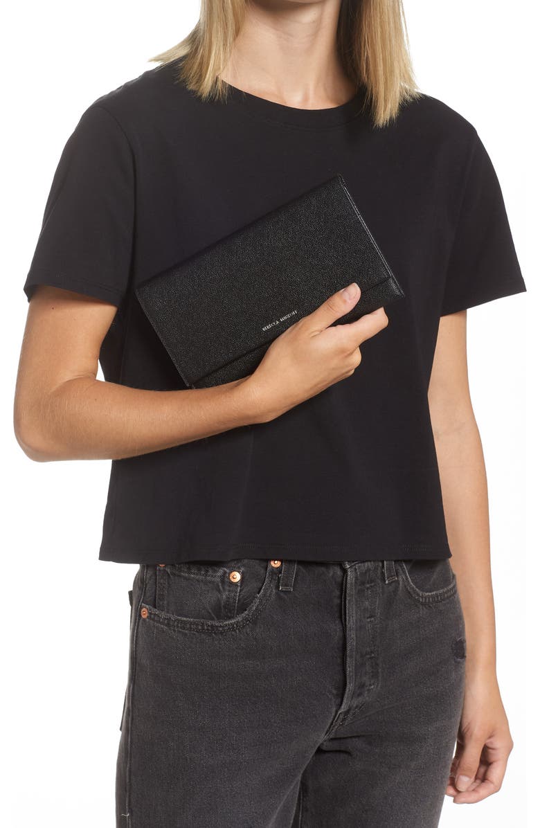 Rebecca Minkoff Leather Wallet Clutch, Alternate, color,
