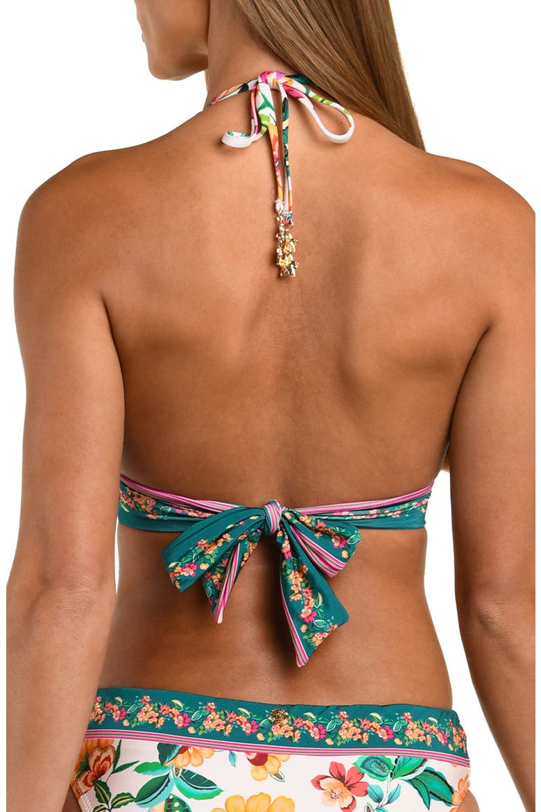 Zen Garden Banded Halter Bikini Top, Alternate, color, BLUE/ GREEN MULTI