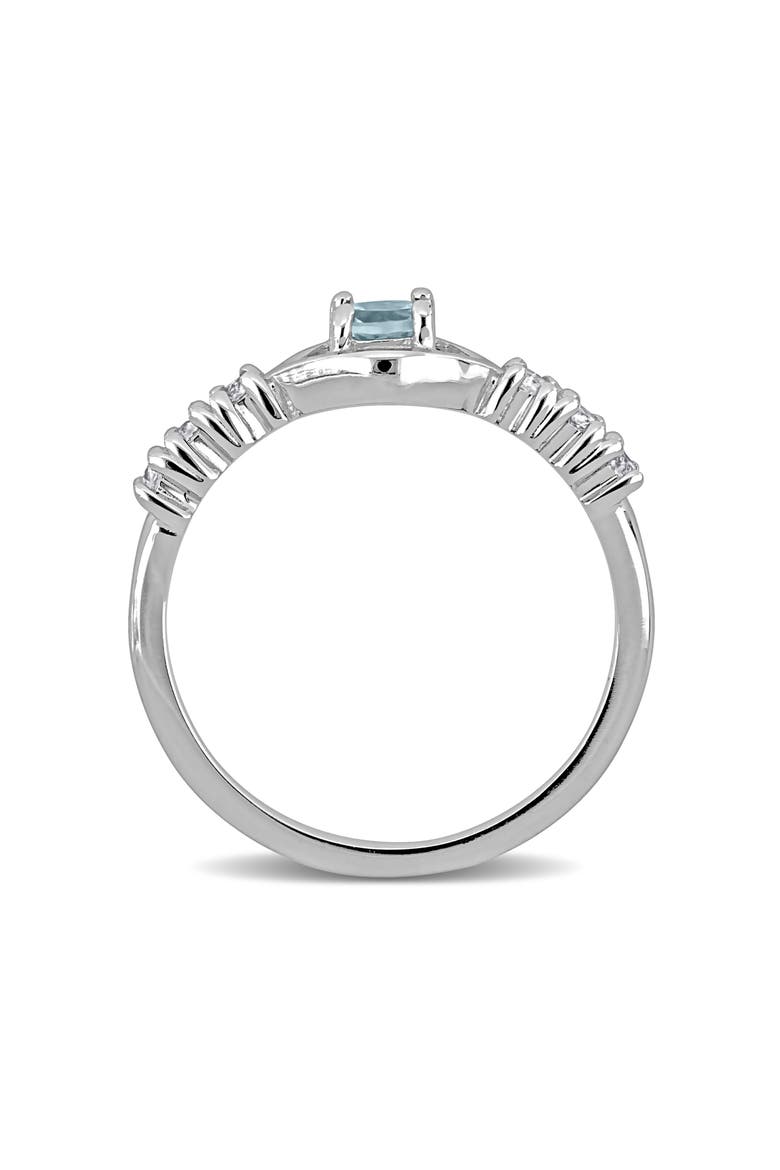 Sky Blue Topaz & White Sapphire Ring, Alternate, color, BLUE