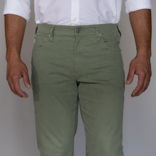 Peter Manning Italian 5-pocket Pants In Sage