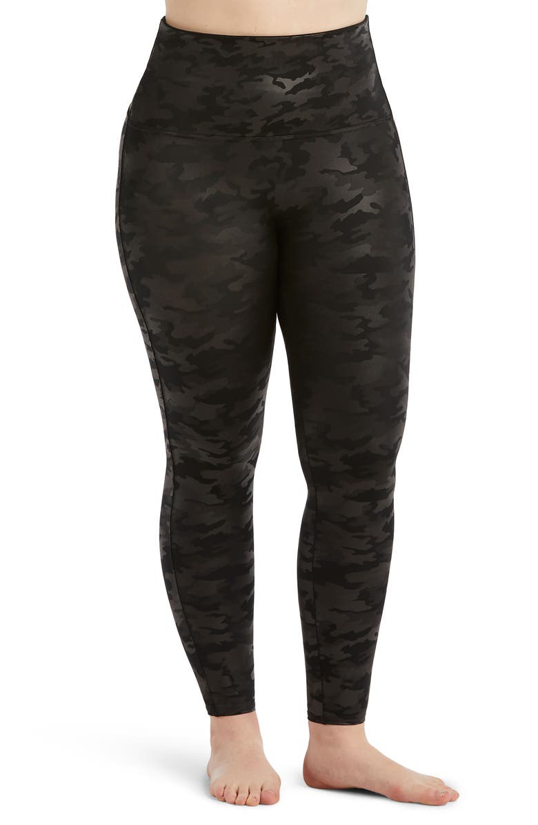 SPANX<sup>®</sup> Camo Faux Leather Leggings, Main, color,