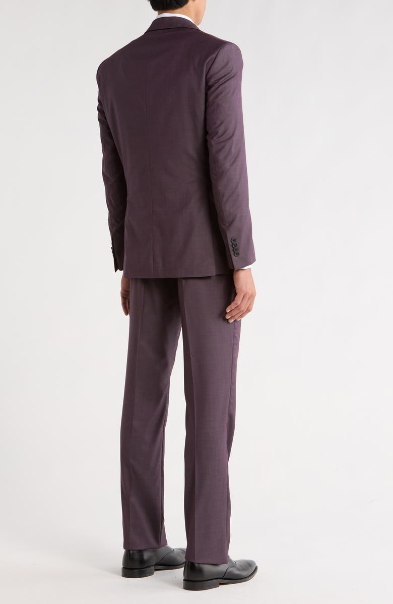 No Ordinary Joe by Ted Baker Jake Burgundy Wool Suit, Alternate, color, Burgundy