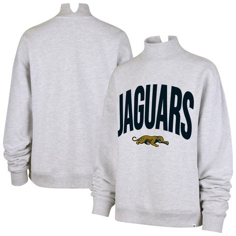 Women's '47 Gray Jacksonville Jaguars Subtle Muse Mock Neck Sweatshirt
