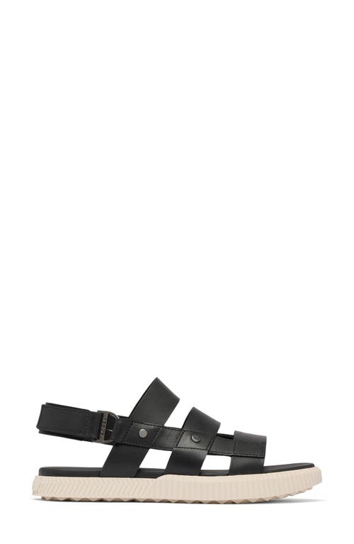Sorel Ona Ave Slingback Sandal In Black/black
