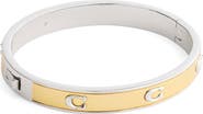 COACH Inlay Two-Tone Hinge Bracelet
