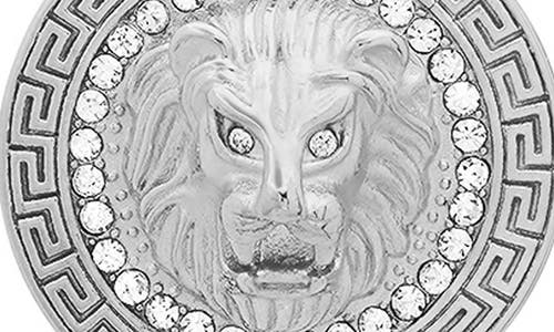 Hmy Jewelry Stainless Steel Lion Head Pendant Necklace In Silver