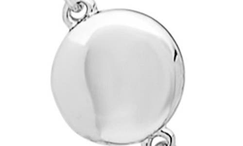Sterling Forever Delicate Cubic Zirconia Disc Station Necklace In Silver