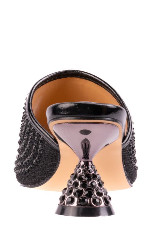 Lady Couture Rhinestone Slide Sandal In Black