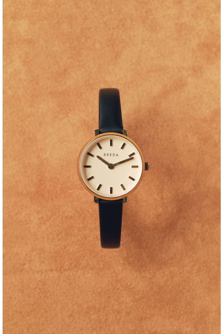 Beverly Leather Strap Watch, 25mm, Alternate, color, GOLD
