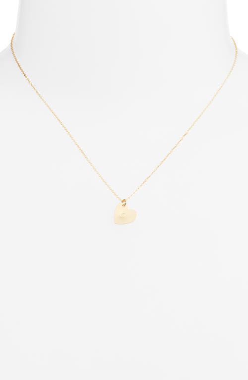 Set & Stones Sophia Initial Heart Pendant Necklace In Gold/q