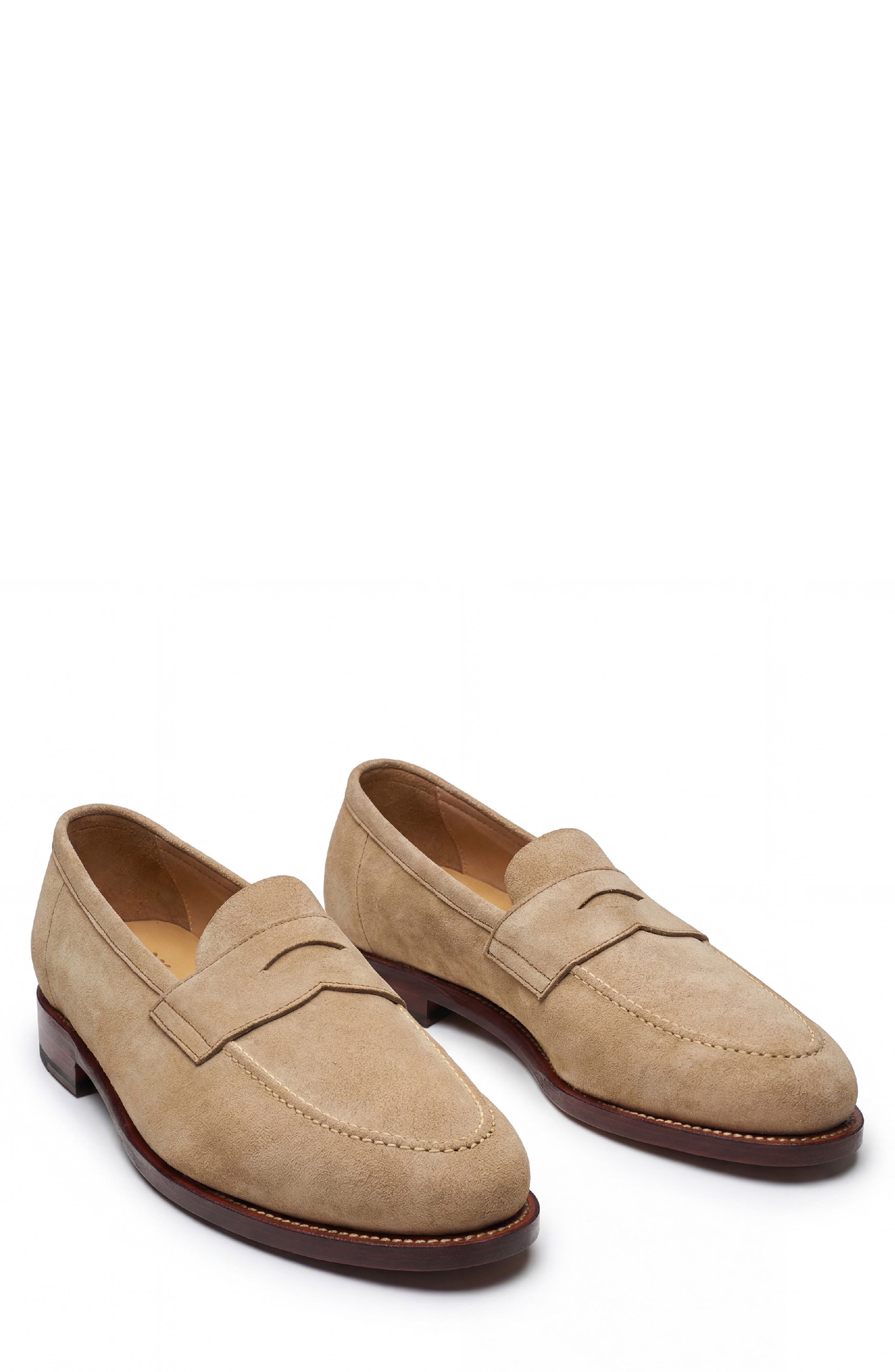 MORJAS The Penny Loafer, Alternate, color, Sand Suede