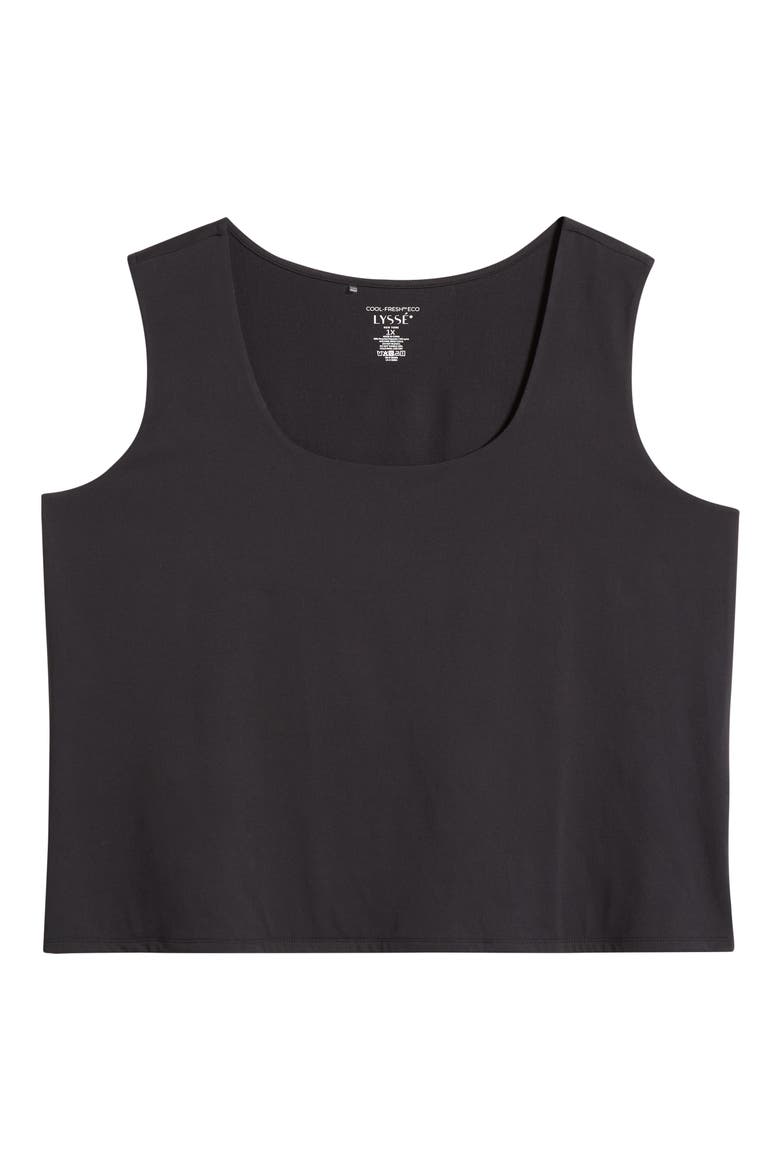 'Lyssentials Evie Scoop Neck Tank, Alternate, color, BLACK
