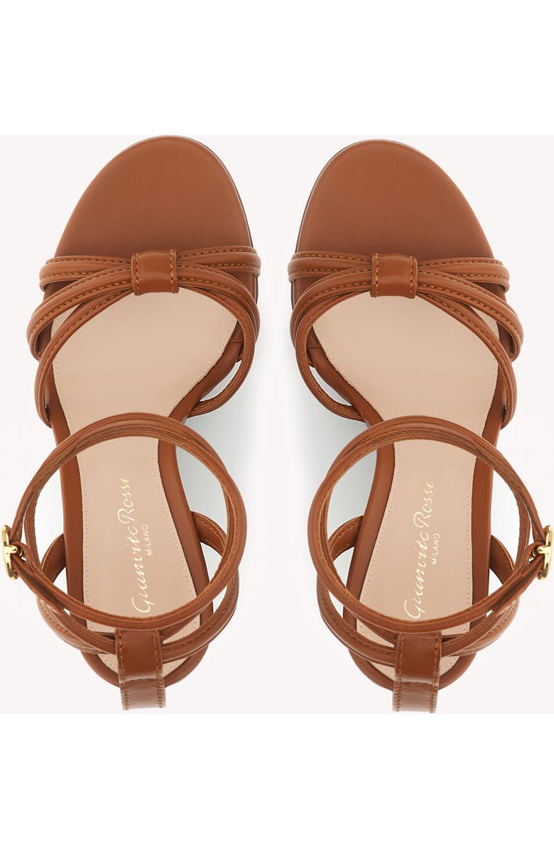 Gianvito Rossi Rabat Wedge Sandal, Alternate, color, Brown Calf Leather