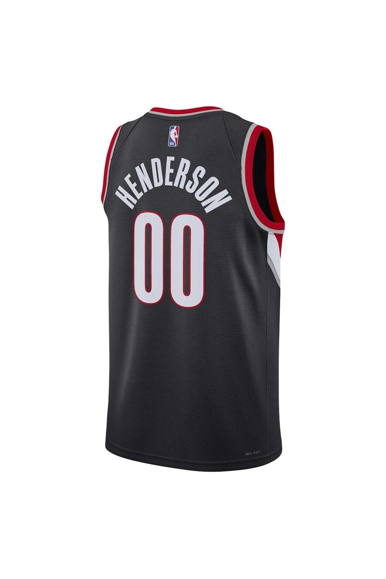 Unisex Nike Scoot Henderson Black Portland Trail Blazers 2023 NBA Draft Swingman Jersey - Icon Edition, Alternate, color, Black