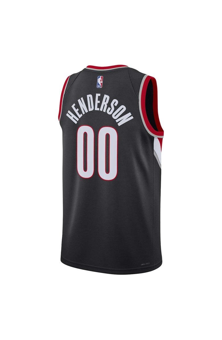 Nike Unisex Nike Scoot Henderson Black Portland Trail Blazers 2023 NBA Draft Swingman Jersey - Icon Edition, Alternate, color, Black