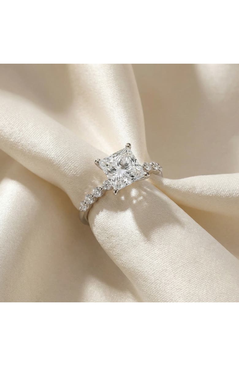 Bliss Diamond Certified Monica Princess Cut 3 1/2Ct Diamond Engagement Ring 14k Gold Lab Grown, Alternate, color, 14K Yellow Gold