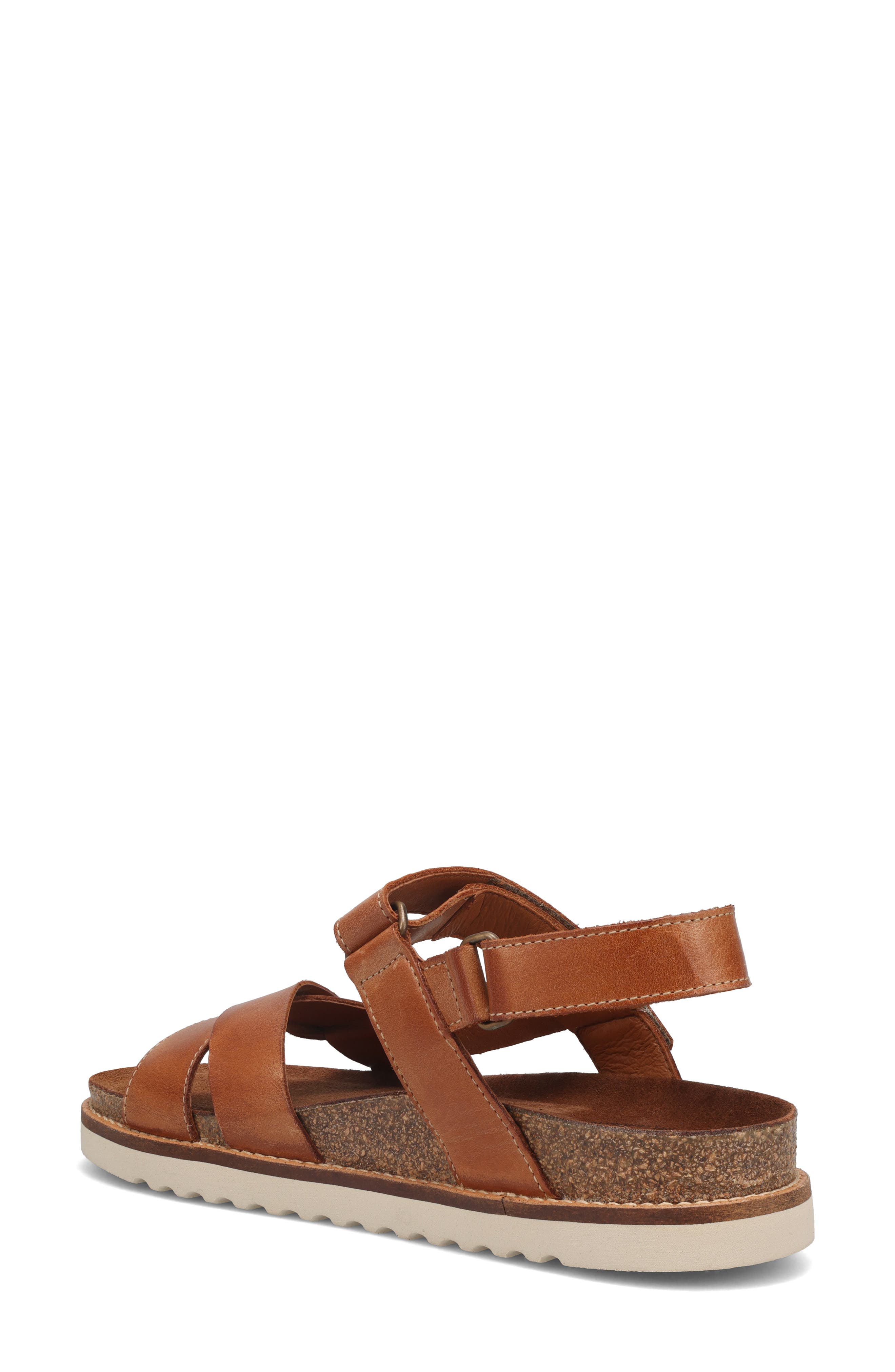 Sideways Sandal, Alternate, color, CARAMEL
