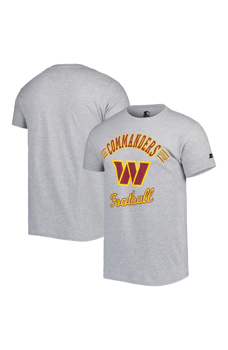 STARTER Men's Starter Heathered Gray Washington Commanders Prime Time T-Shirt, Main, color, Gray