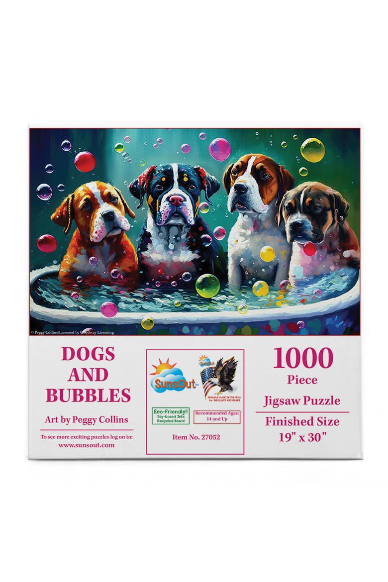 Dogs and Bubbles 1000 piece Jigsaw Puzzle for Adults, Alternate, color, Multicolor