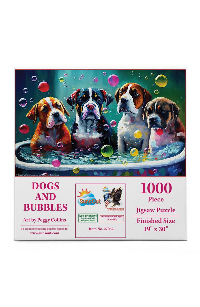 Sunsout Dogs and Bubbles 1000 piece Jigsaw Puzzle for Adults, Alternate, color, Multicolor