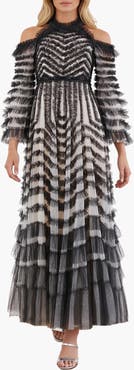 Needle & Thread La Vie En Rose Off-Shoulder Gown