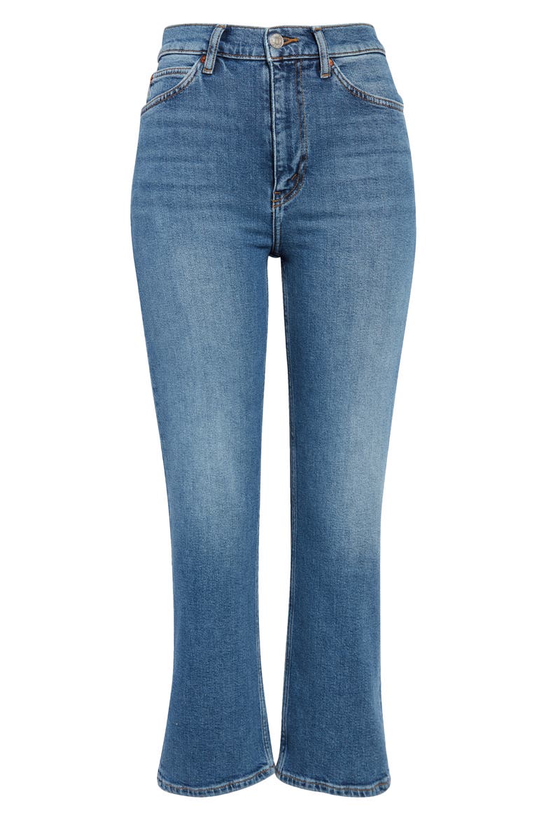 '70s High Waist Ankle Bootcut Jeans, Alternate, color, MID 70S