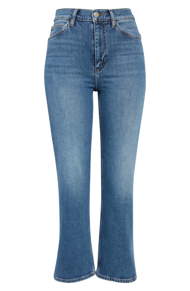 Re/Done '70s High Waist Ankle Bootcut Jeans, Alternate, color, Mid 70S