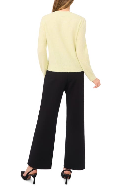 Halogenr Halogen(r) Fuzzy Crewneck Cardigan In Yellow