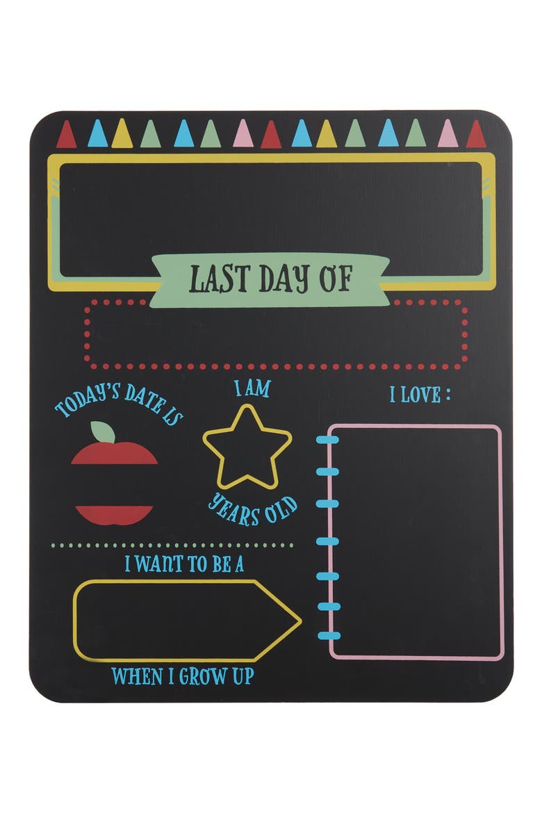 First Day Of School Chalkboard, Alternate, color, NO COLOR