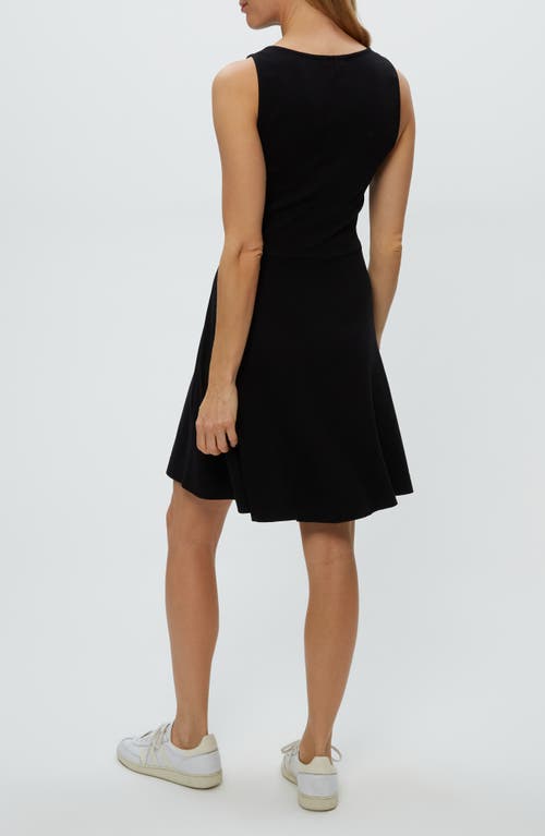 Michael Stars Andy Mini Skater Dress In Black