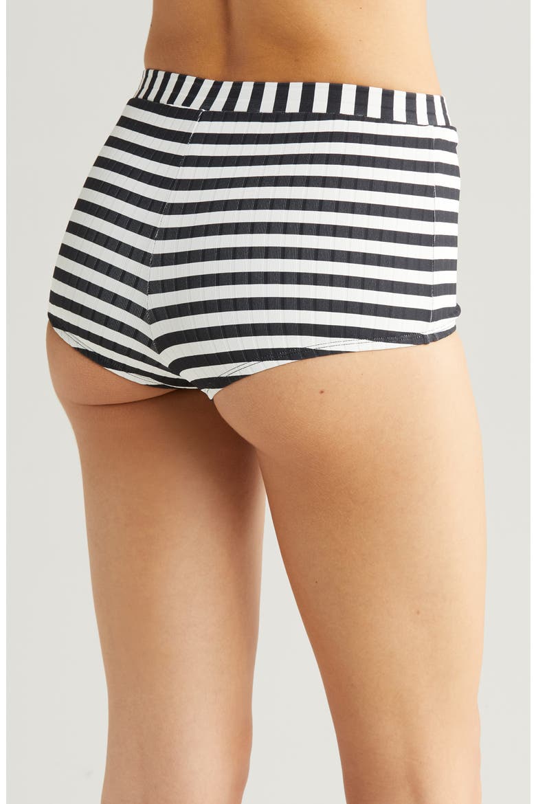 Baby Stripe Rib Bikini Bottoms, Alternate, color, BLACKOUT X MARSHMALLOW