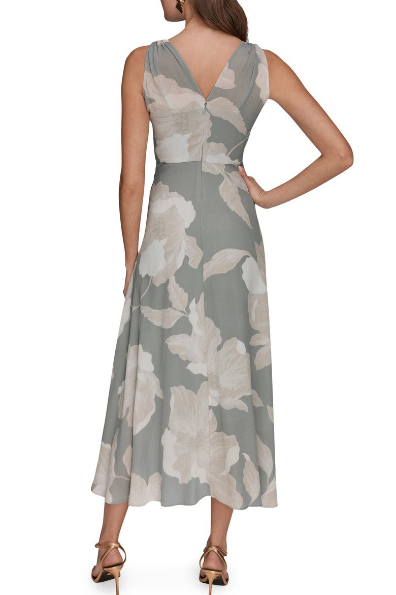 Faux Wrap Midi Dress, Alternate, color, WEATHERED SAGE MULTI