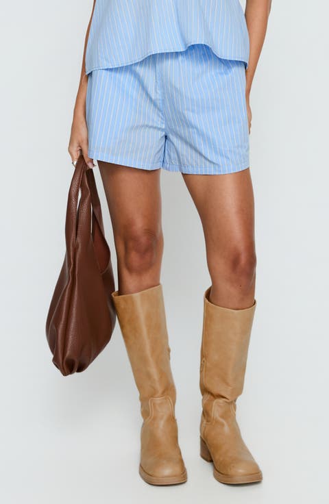 Carambola Striped Mid Rise Shorts