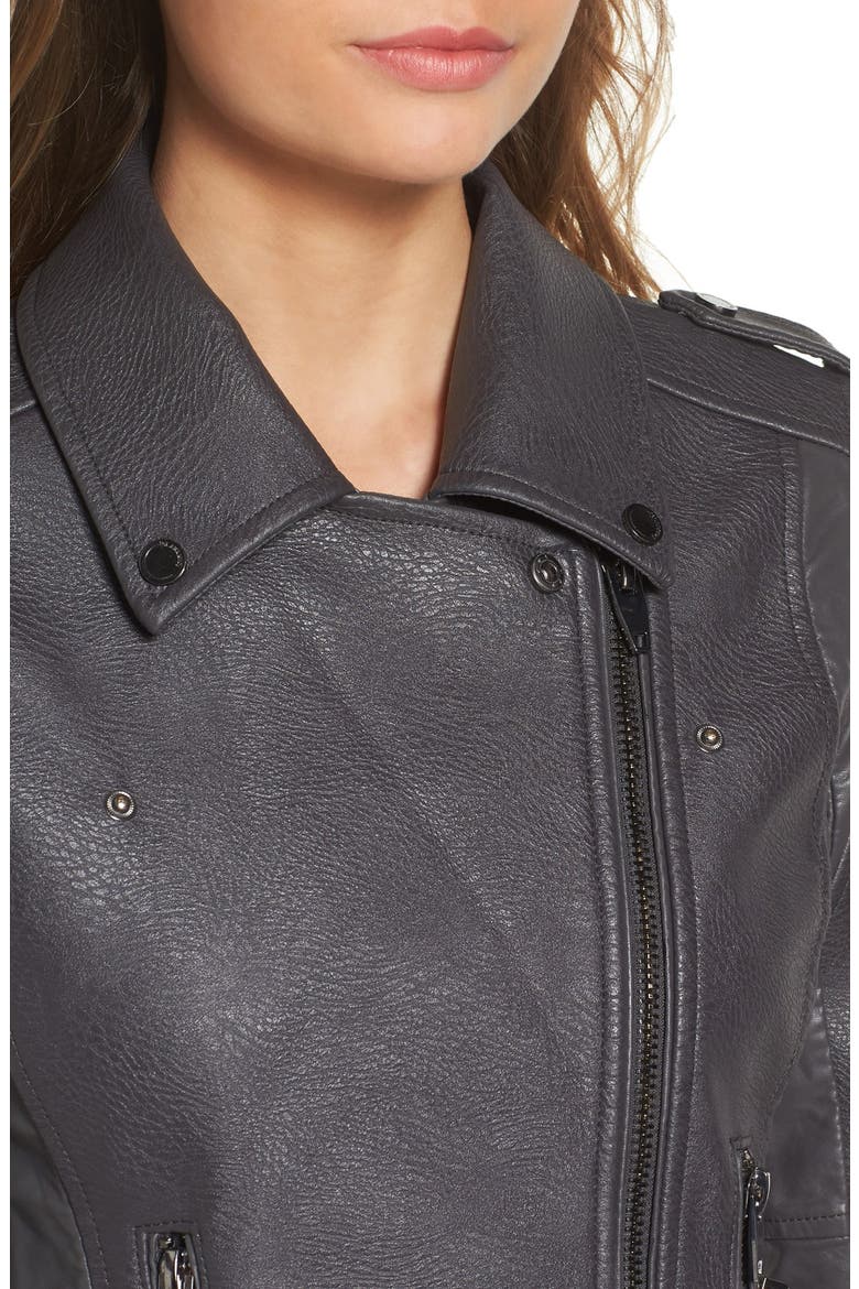 'Easy Rider' Faux Leather Moto Jacket, Alternate, color, REVVED UP