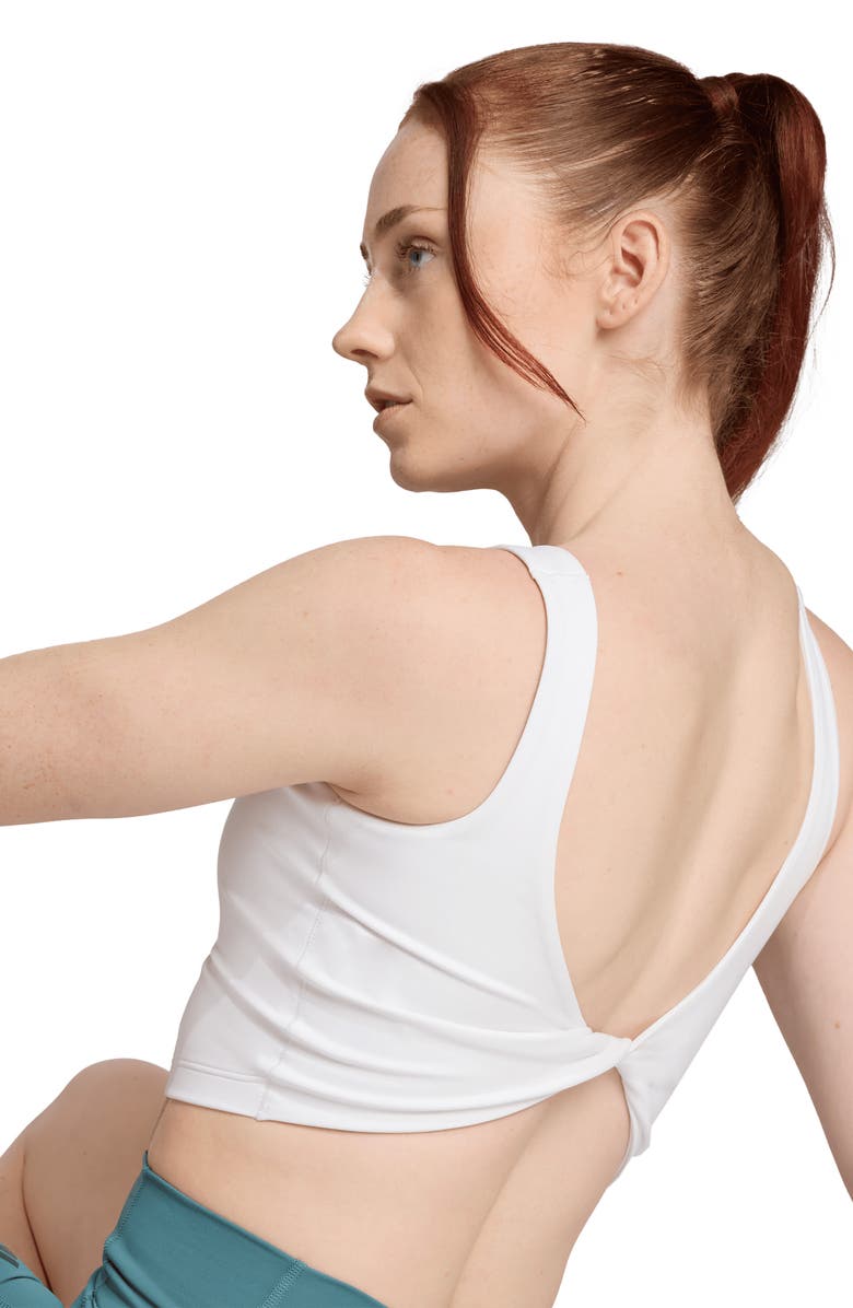 adidas Optime Climacool Longline Sports Bra, Alternate, color, White