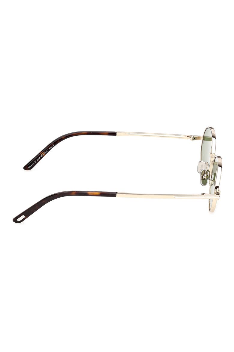Gina 52mm Oval Sunglasses, Alternate, color, PALE GOLD PALLADIUM/ GREEN