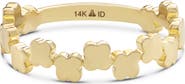 DEVATA Clover Ring in 14K Gold, 4mm