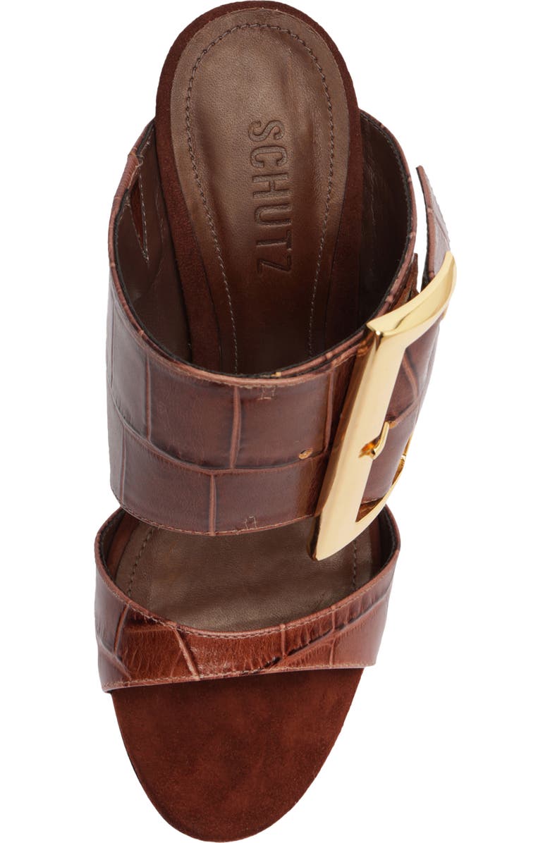 Schutz Beatrix Slide Sandal, Alternate, color, Root Brown