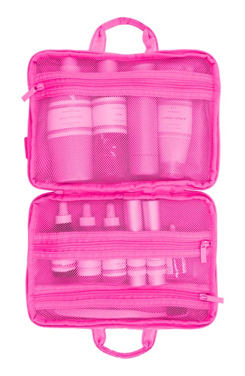 Mytagalongs Wavy Quilted Cosmetics Travel Organizer In Pink