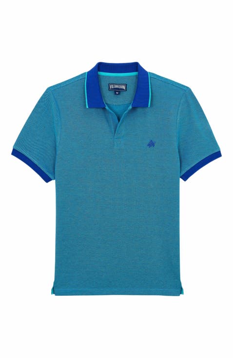 Men's Changing Color Cotton Pique Polo