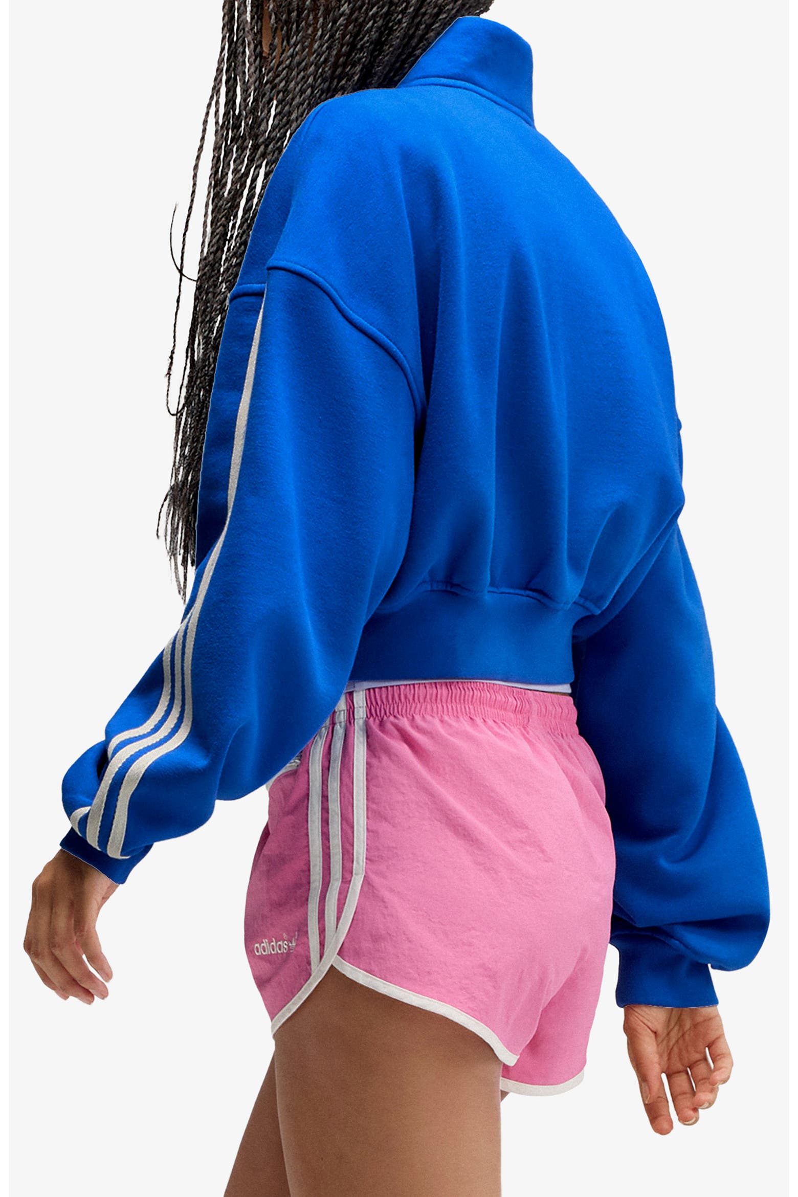 Mart Zip Code adidas Originals 3-Stripes Firebird Half Zip Sweatshirt (Women) | Nordstrom