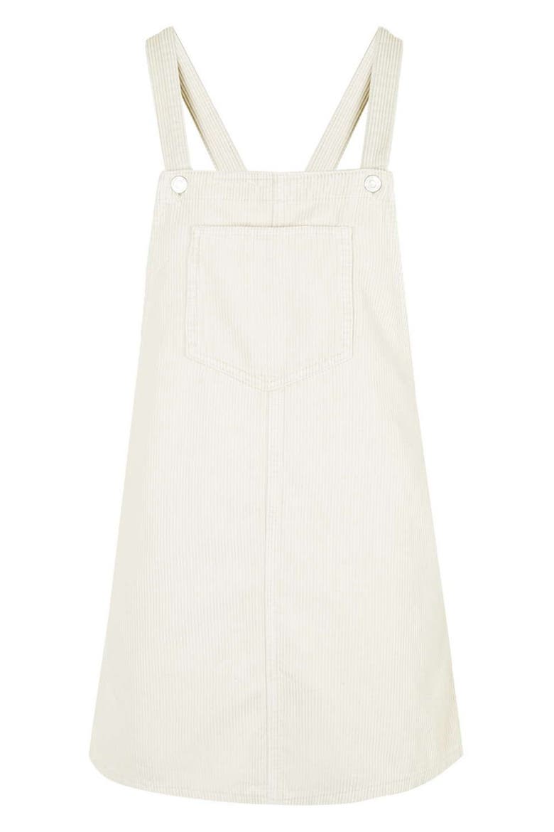 Moto Corduroy Pinafore Dress, Alternate, color, CREAM