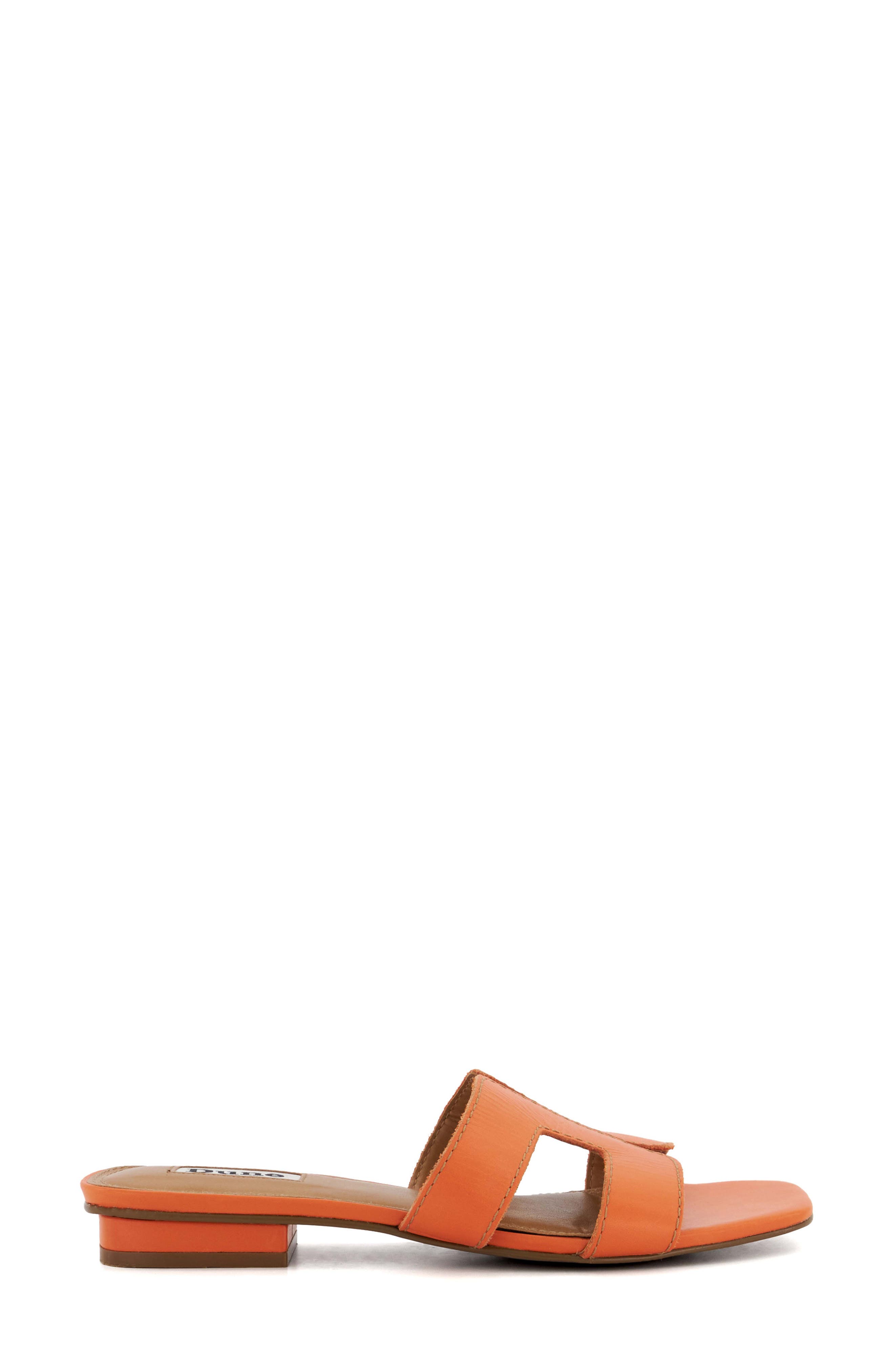 Dune London Loupe Slide Sandal, Alternate, color, Orange