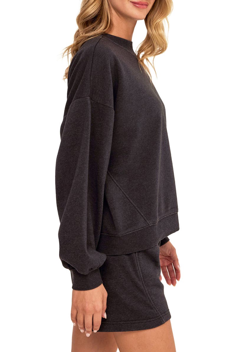 Threads 4 Thought Kaitlyn Mineral Wash Sweatshirt, Alternate, color, Black